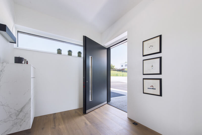 pasywne drzwi drewniano aluminiowe