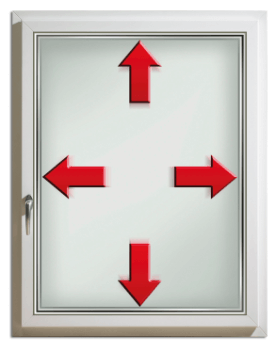 Szyba zostaje wstawiona i wycentrowana